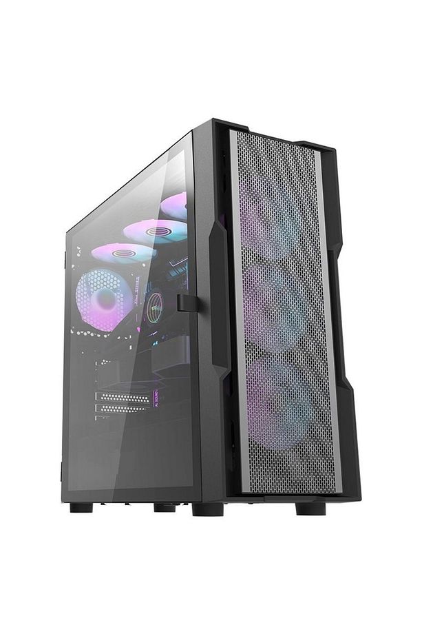 Amiral DK431 4x12 Cm ARGB Fanlı Mesh Panel Temperli Cam E-ATX Bilgisayar Kasası - 1