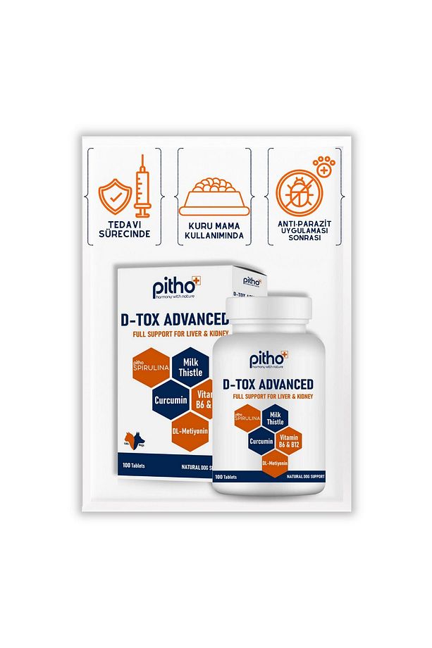 D-tox Advanced | Kedi Ve Köpekler Için Gelişmiş Detoks Ve Karaciğer Desteği 100 Tablet - 3
