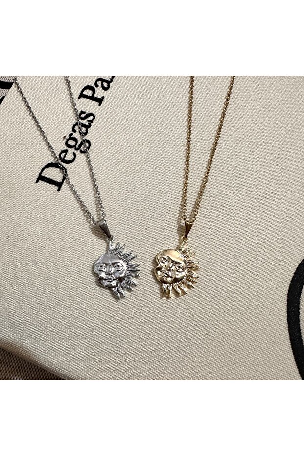 Çelik Güneş Kolye - 3