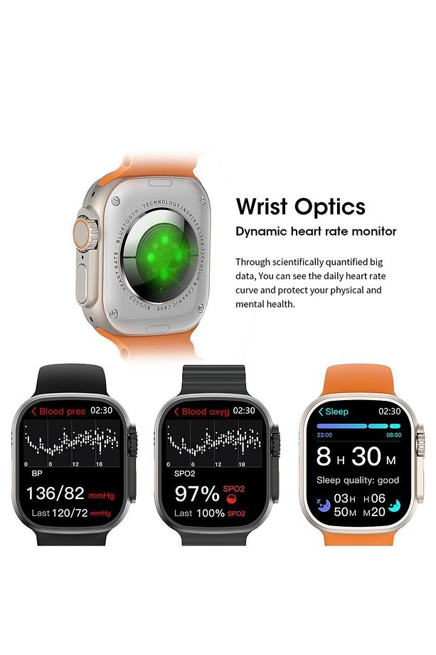 Watch 8 Ultra Series T10 Ultra Akıllı Saat 49Mm 2.09!''iOS/Android Çift Kordon Akıllı Saat - 3