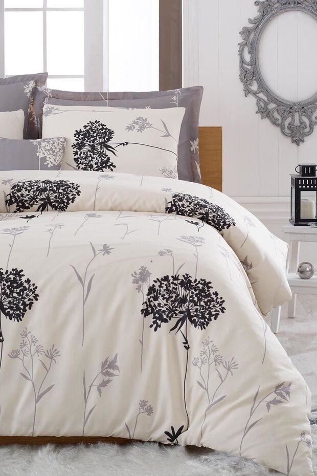 Mature Duvet Cover Set Double Efil Beige-Grey