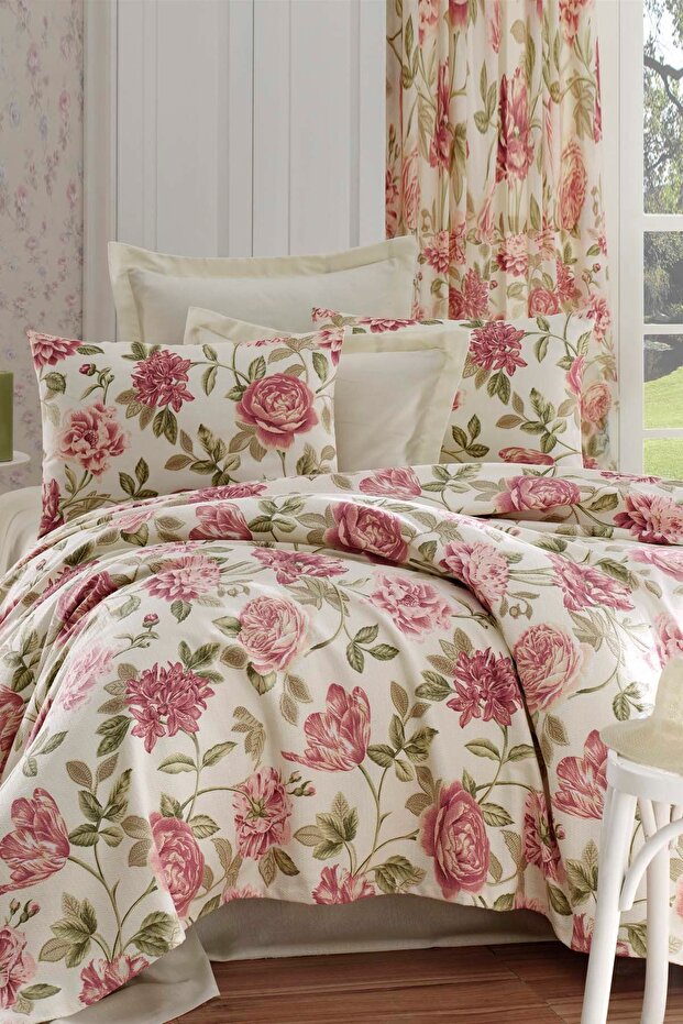 Single Printed Pique Set Care Pink