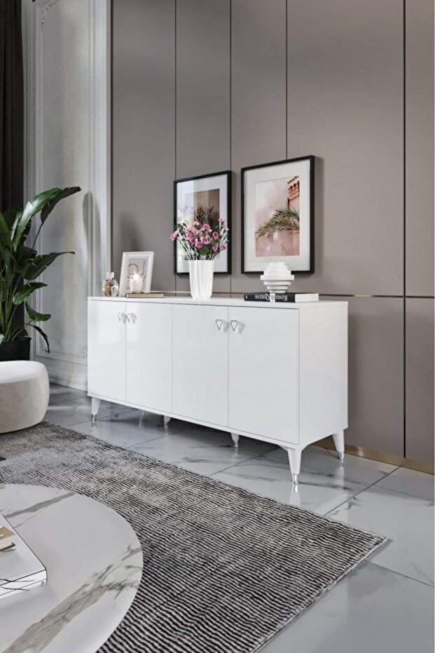 Simple Konsol Beyaz Gümüş - 1