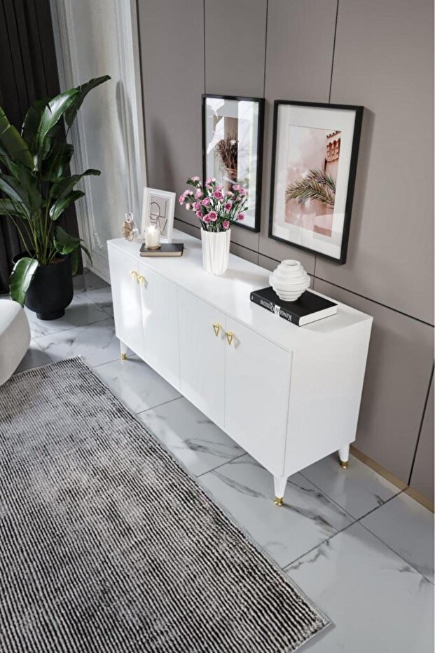 Simple Konsol Beyaz Gold - 3