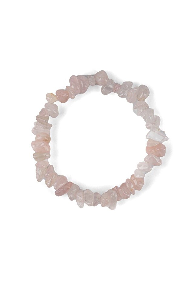 Broken Pink Quartz Natural Stone Bracelet