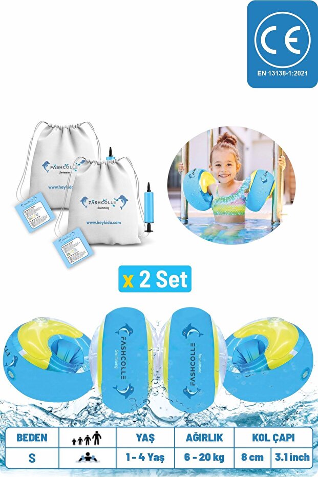 Fashcolle Small Beden Şişme Deniz Kolluğu 1-4 Yaş x 2 Adet
