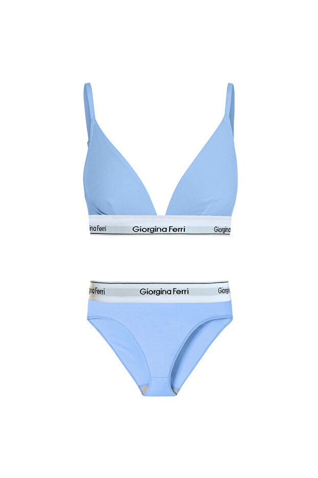 Set of 2 Women's Daily Use Triangle Bralet + Slip Panties Miranda