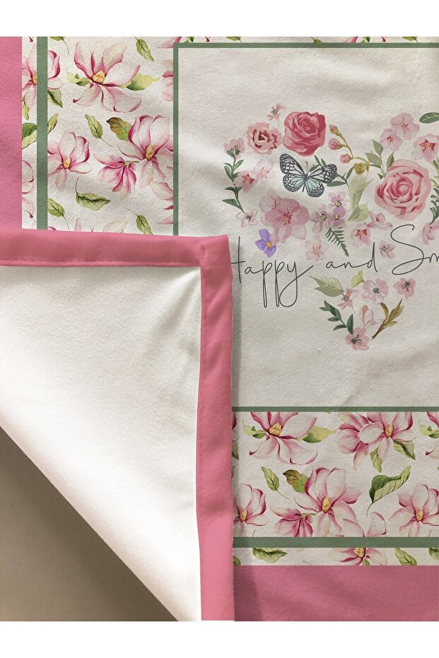 Floral Patterned Tablecloth White - 2