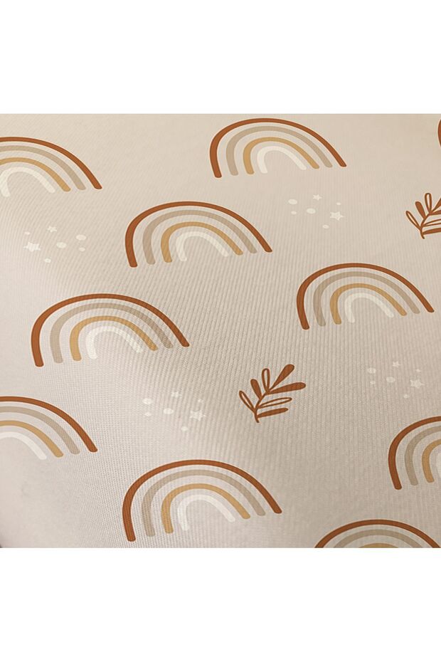 Rainbow Patterned Printed Single Elastic Sheet Set - 3