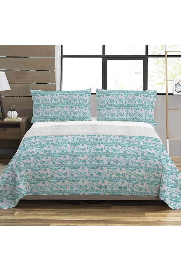 نمط حديث مزدوج مطبوع بيكيه (200x220 سم) ملون