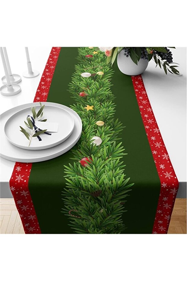 Yılbaşı Temalı Kadife Runner - 1