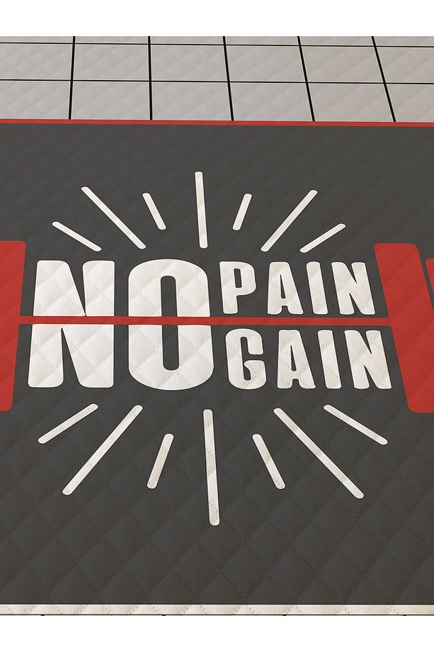 No Pain No Gain Desenli Genç Ve Çocuk Baskılı Tek Kişilik Pike Takımı 160x230 Renkli - 2