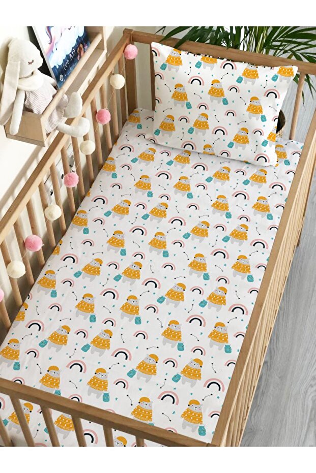 New Year's Theme Animal Pattern Printed Baby Size Elastic Sheet Set