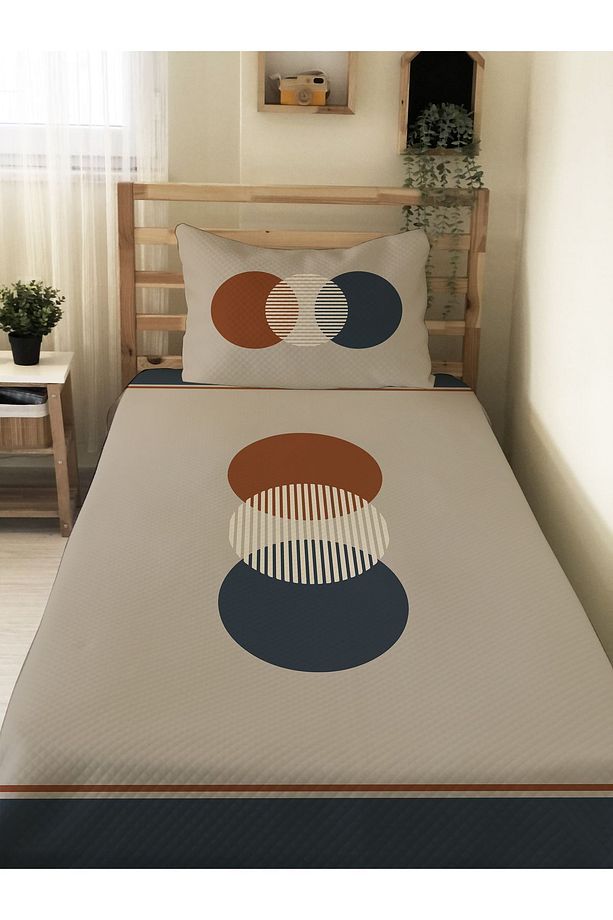 Modern Desenli Genç Ve Çocuk Baskılı Tek Kişilik Pike Takımı 160x230 Renkli - 1