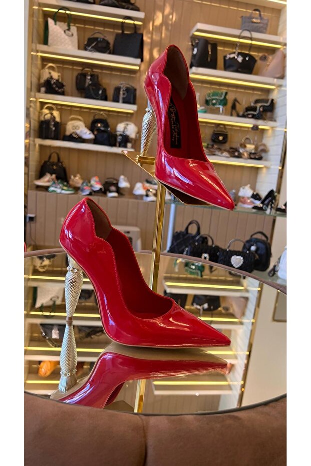Duygu Imported Crystal Heel Shoes