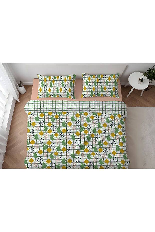 طقم غطاء لحاف مطبوع مزدوج - 200x220 سم (بدون ملاءة)