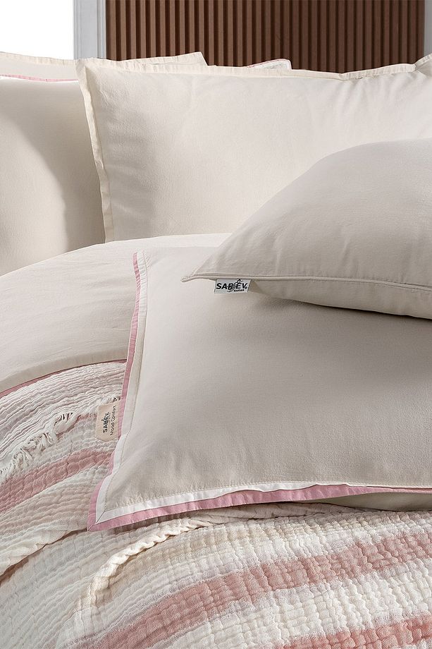 Ribera Çift Kişilik %100 Pamuk Mood Comfort Nevresim Takımı ve Yatak Örtüsü Seti - 5