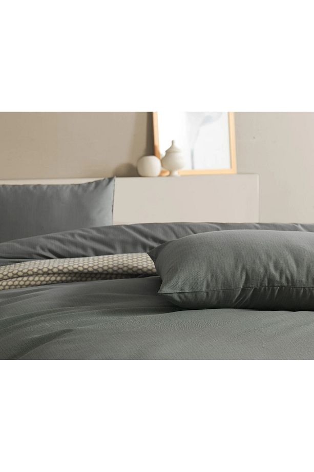 Doqu Home Pure Line Nevresim Takımı Yeşil Çift Kişilik - 7