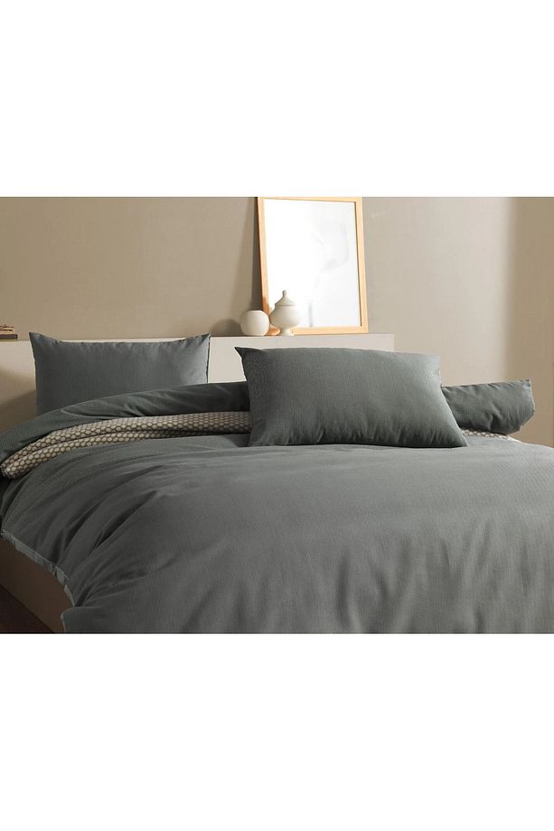 Doqu Home Pure Line Nevresim Takımı Yeşil Çift Kişilik - 6