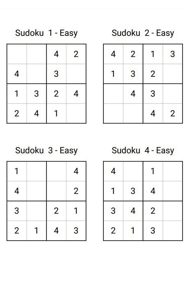 Çocuklar İçin 4x4 Sudoku Kitabı (360 Sudoku) - 3