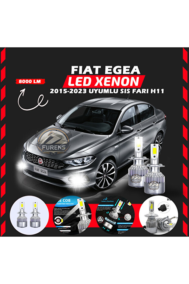Fiat Egea 2015-2023 Sis Farı Uyumlu Şimşek Etkili Led Xenon Performance Series H11 - 1