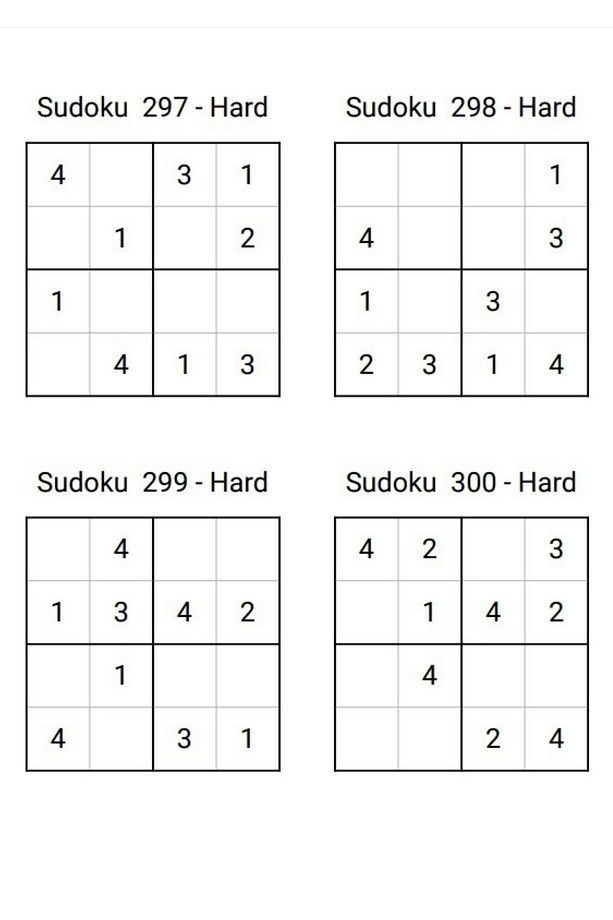 Çocuklar İçin 4x4 Sudoku Kitabı (360 Sudoku) - 4