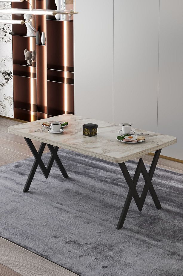 Ege 4 Kişilik Mutfak Masa Takımı -Antrasit Kumaş 70x110 W Mutfak Masası Takımı WAYAK Antrasit Kumaş - 6