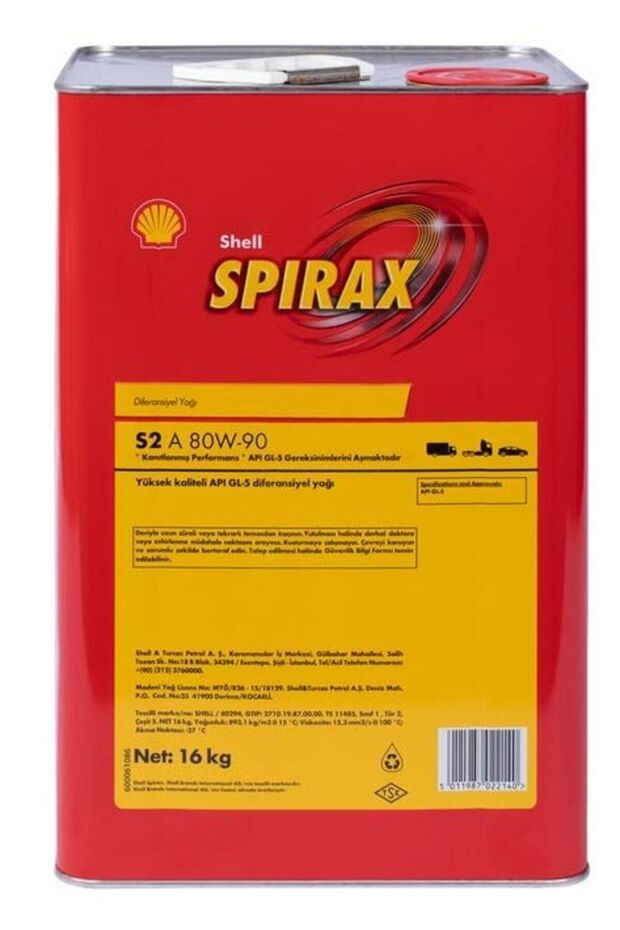Spirax S2 A 80w-90 16 Litre - 1