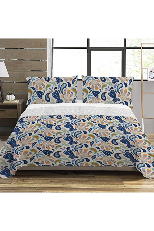 Modern Pattern Double Printed Pique (200x220 Cm) Colorful