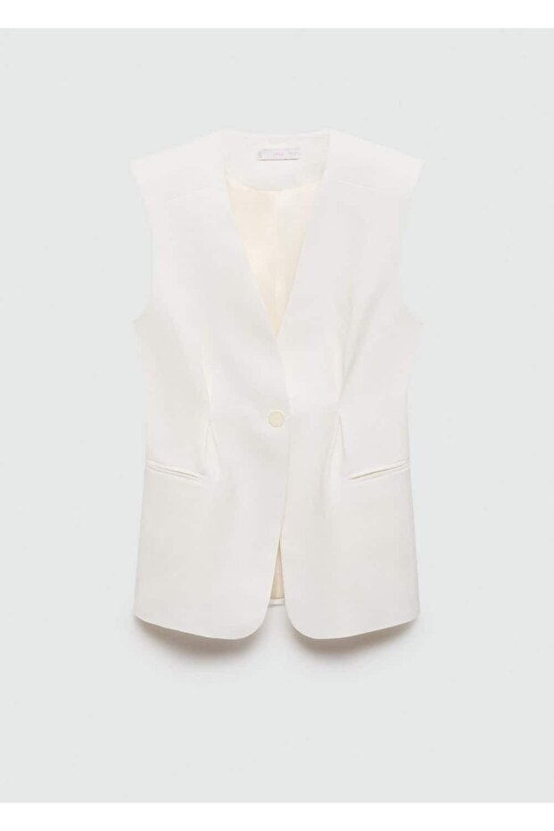 Düğmeli uzun yelek - 3