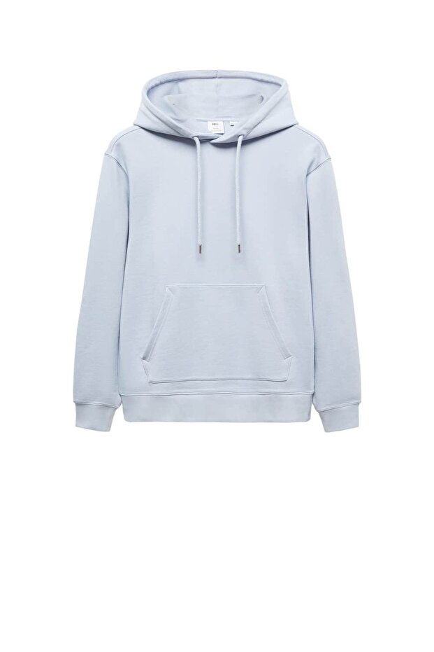 Hafif pamuklu kapüşonlu sweatshirt - 6