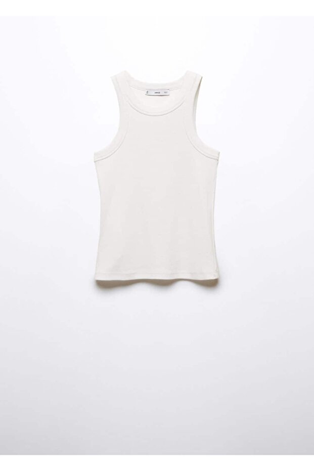 Lastik örgü pamuklu bluz - 3