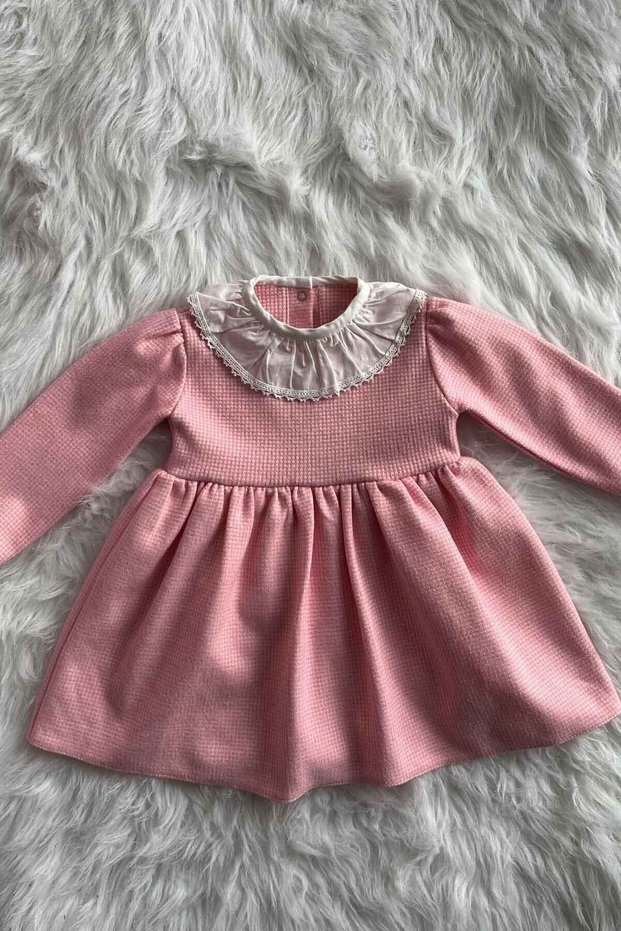 Pink Knitwear Winter Baby Girl Dress