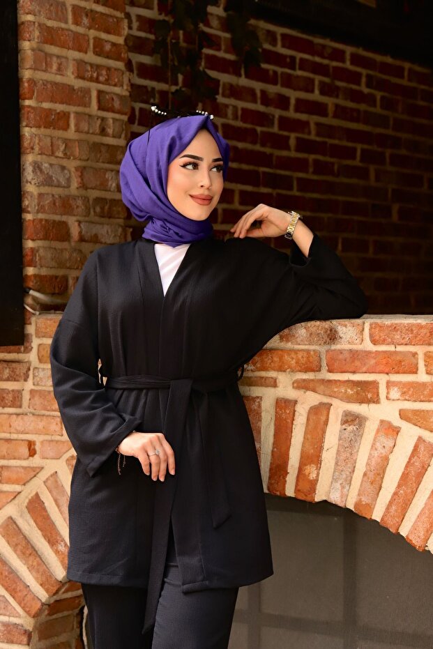 Belted Kimono Double Set - 6