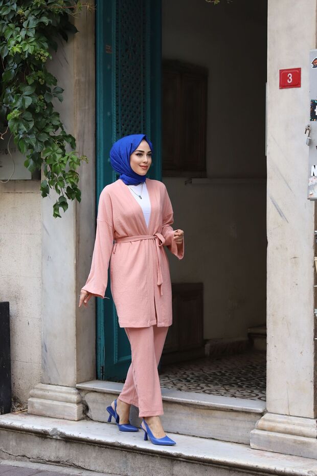 Belted Kimono Double Set - 6