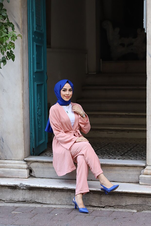 Belted Kimono Double Set - 3