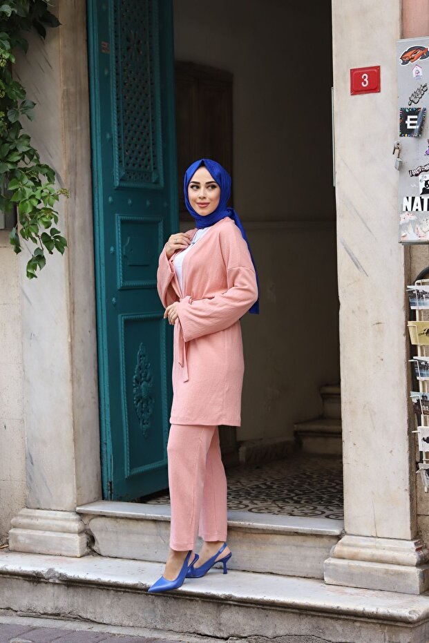 Belted Kimono Double Set - 4