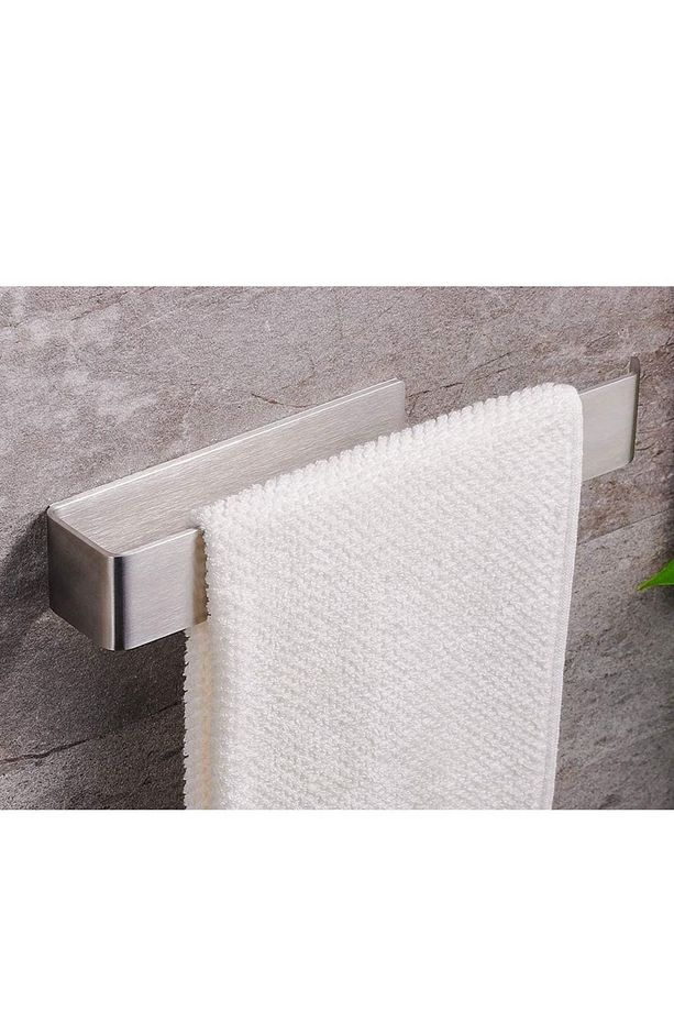 Paslanmaz Çelik Yapışkanlı Havluluk 27cm - Anında Kolay Montaj Vida Yok! Model: Stuttgart - 2