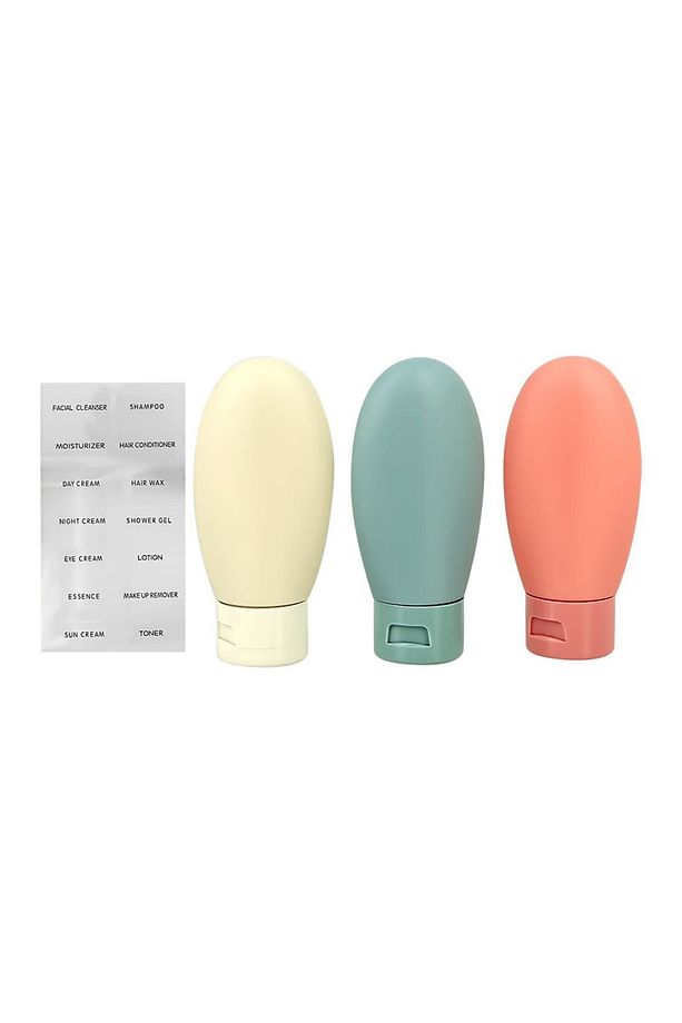 3lü Seyahat Tipi - Kozmetik - Krem- Şampuan -losyon Kutuları 60 Ml Kilitli Poşetli Etiketli - 2