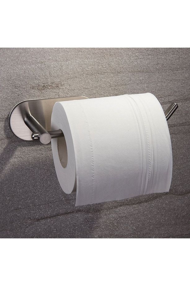 Paslanmaz Çelik Yapışkanlı Tuvalet Kağıtlığı - Kolay Montaj - Vida Yok! - Model: Hamburg Inox - 3