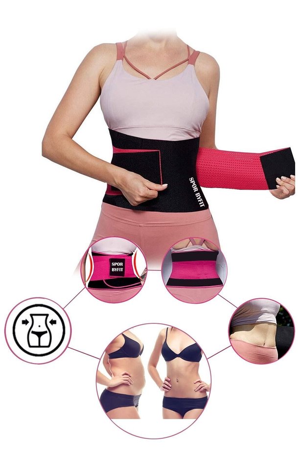 Thermal sauna waist corset thermal belt waist slimming corset fuchsia postpartum corset