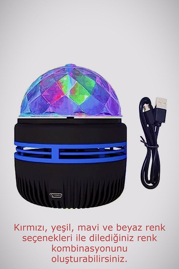 Tavana Işık Yansıtan Siyah Starry Led Lazer Projektör Renkli Yıldızlı Genç Gece ve Masa Lambası - 2
