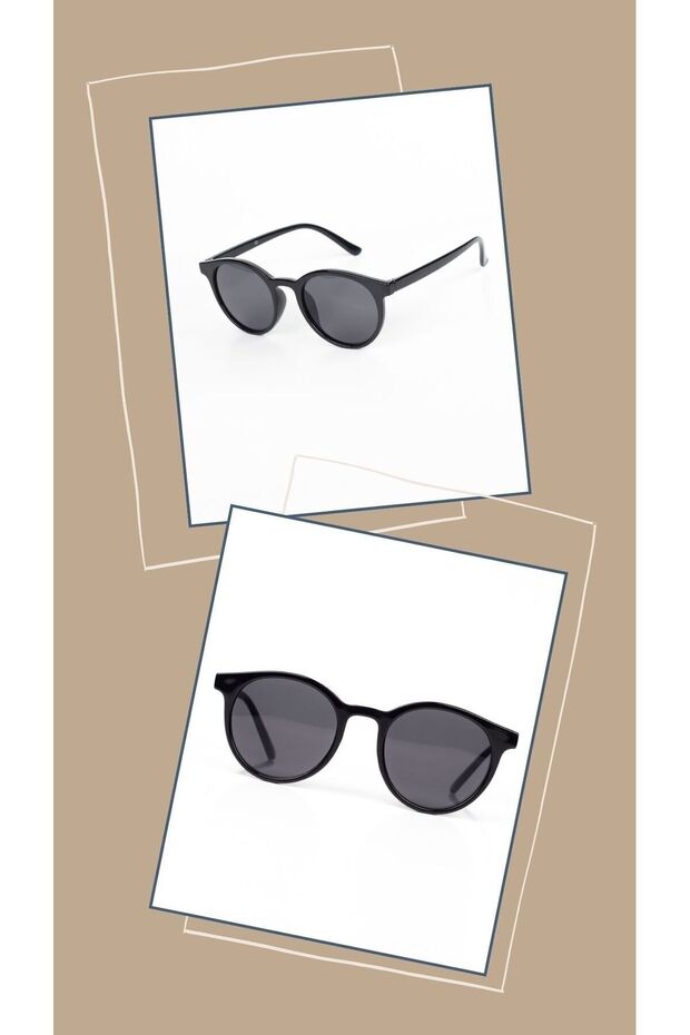 Unisex 2-Piece Lover-Couple Gift Combination UV400 Protected Black-black Sunglasses (LANSOMAN FIELD)