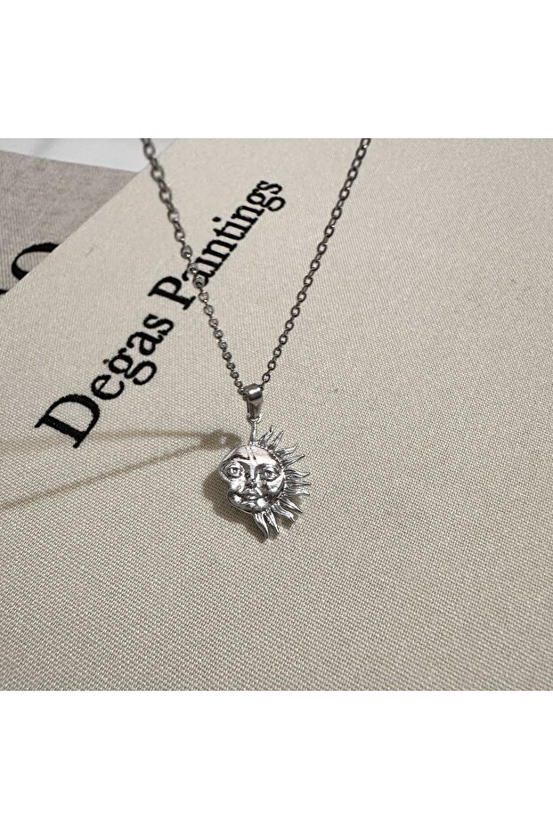 Çelik Güneş Kolye - 1