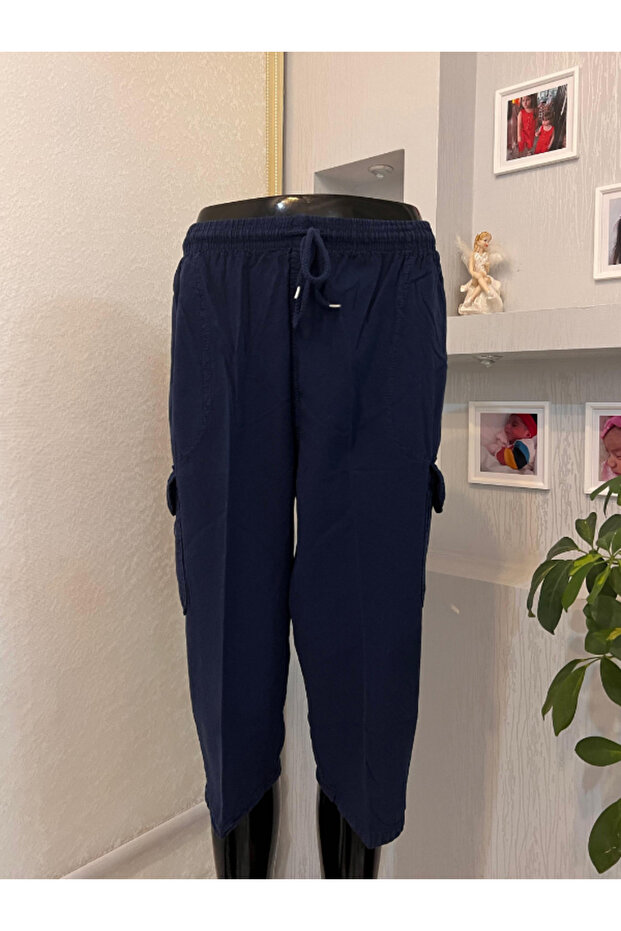 Unisex M-5Xl Size 100% Natural Hemp Linen Komando Pocket Capri