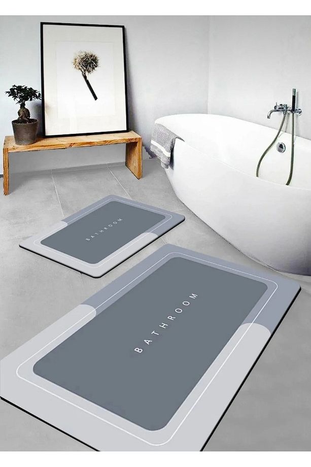 Banyo Paspası Kaymaz Tabanlı Su Emici Yapı 40x60cm Kare 1 Adet - 2
