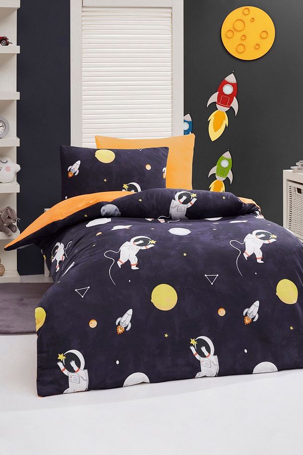 Junior Nevresim Seti Tek Kişilik Astron Lacivert - 1