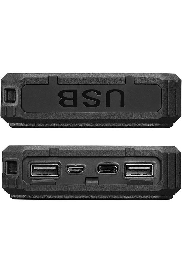 Sl-p120 12000mah Prm 2-usb Type-c Micro Led Lamba 1.2w Solar Panelli Siyah Taşınabilir Power - 3