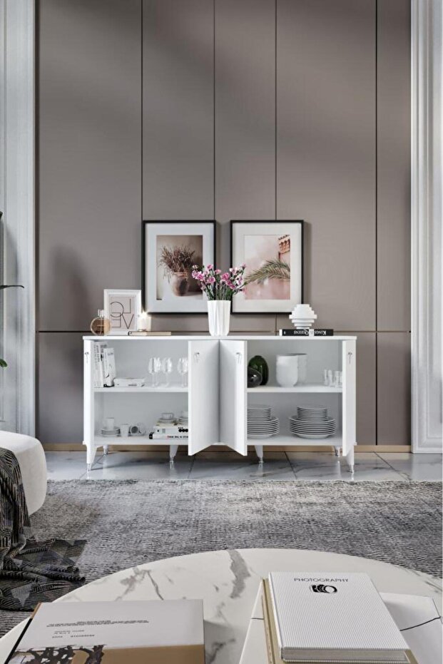 Simple Konsol Beyaz Gümüş - 4