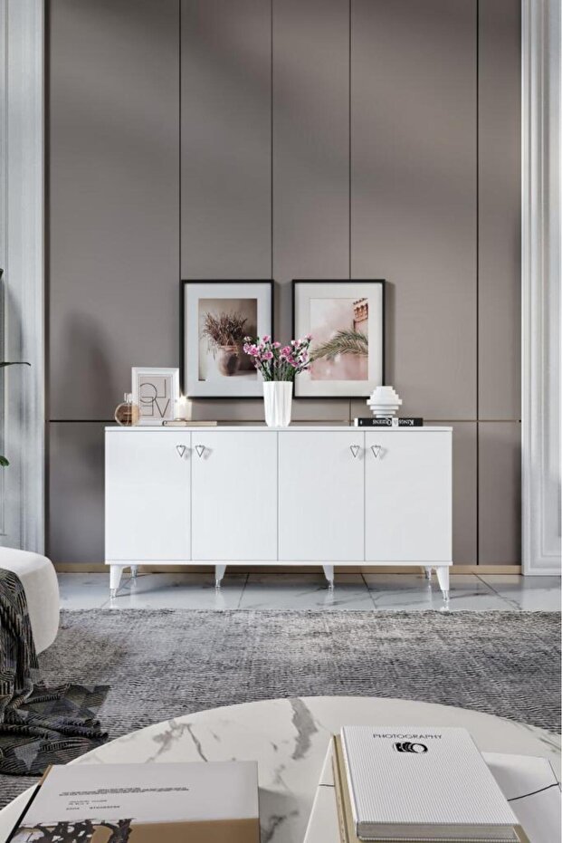 Simple Konsol Beyaz Gümüş - 2